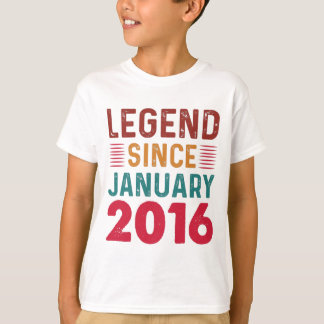Legend Since January 2016 Vintage Birthday T-Shirt