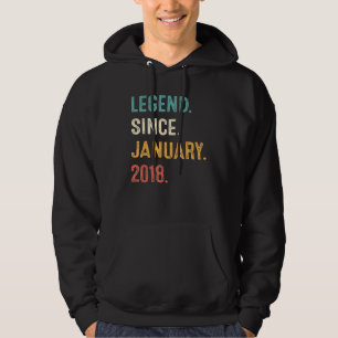 Legend Since January 2018 5th Birthday 5 Years Ol Hoodie