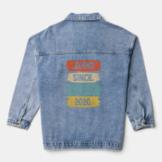 Legend Since January 2020 3 Years Old 3rd Birthday Denim Jacket