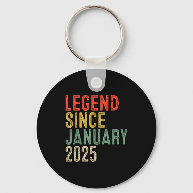 Legend Since January 2025 1st Birthday 1 Year Old  Key Ring (Front)
