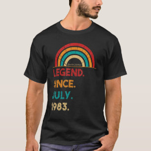Legend Since July 1983 39th Birthday Retro Born I T-Shirt