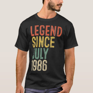 Legend Since July 1986 Men Woman 35th Birthday 35 T-Shirt