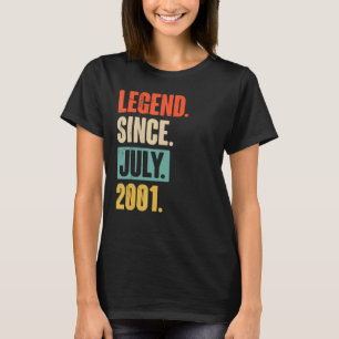 Legend Since July 2001 21 Year Old 21st Birthday T-Shirt