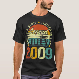 Legend Since July 2009 13 Years Old 13th Birthday  T-Shirt