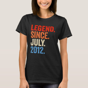 Legend Since July 2012 10th Birthday 10 Years Old T-Shirt