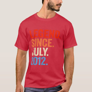 Legend Since July 2012 10th Birthday Gifts 10 Year T-Shirt