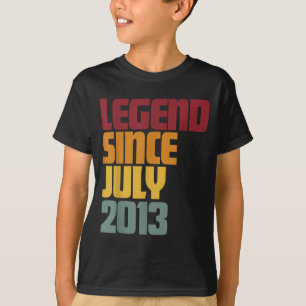 Legend Since July 2013 13th Birthday - Vintage T-Shirt