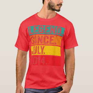 Legend Since July 2014 8th Birthday 8 Years Old Vi T-Shirt