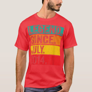 Legend Since July 2014 8th Birthday 8 Years Old Vi T-Shirt
