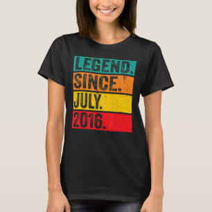 Legend Since July 2016 6th Birthday 6 Years Old Vi T-Shirt