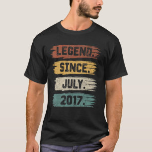 Legend Since July 2017 5 Years Old 5th Birthday V T-Shirt