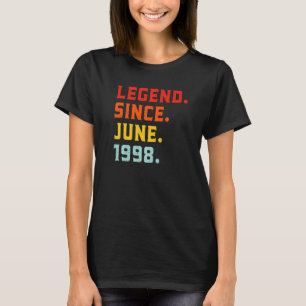 Legend Since June 1998 24th Birthday Vintage 24 Ye T-Shirt