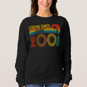 Legend Since June 2008 14th Birthday 14 Years Old Sweatshirt