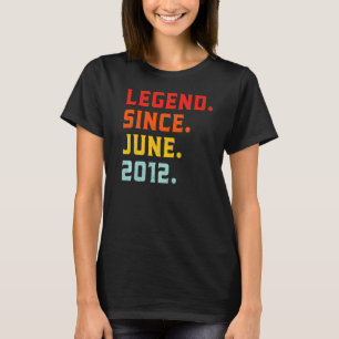 Legend Since June 2012 10th Birthday Vintage 10 Ye T-Shirt