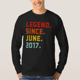 Legend Since June 2017 5th Birthday Vintage 5 Year T-Shirt