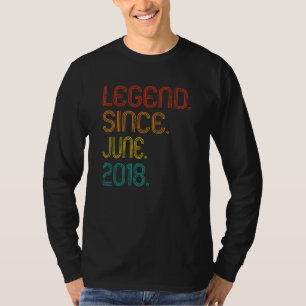 Legend Since June 2018 4th Birthday 4 Years Old Vi T-Shirt