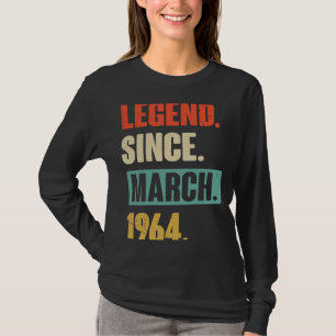 Legend Since March 1964 Birthday 59th Decoration T-Shirt