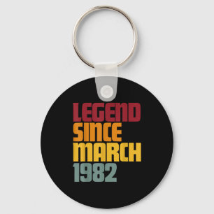 Legend since march 1982 44th birthday - vintage key ring
