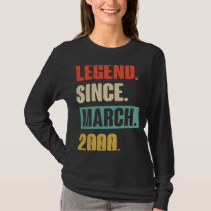 Legend Since March 2000 Birthday 23rd Decoration T-Shirt