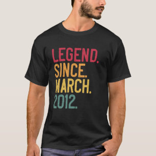 Legend Since March 2012 13th Birthday Retro - 13 Y T-Shirt
