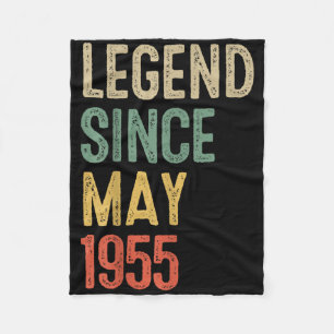 Legend Since May 1955 Gifts For Men Women 70th Bir Fleece Blanket