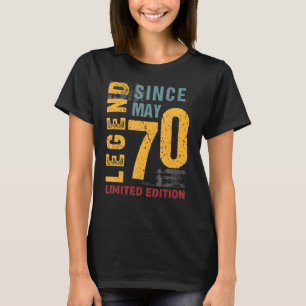Legend Since May 1970 For 52 Years Old 52th Birth T-Shirt