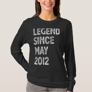 Legend Since May 2012 10th Birthday Boys Girls T-Shirt