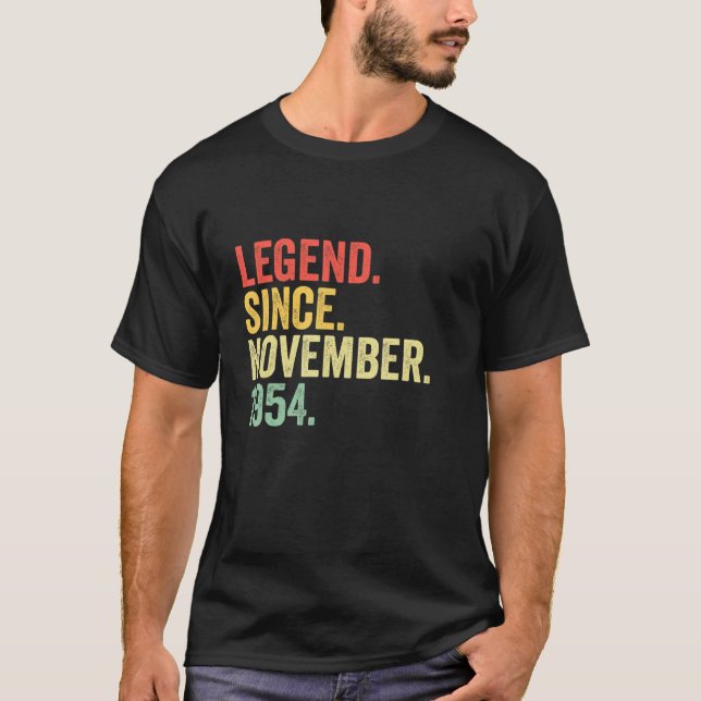 Legend Since November 1954 68 Years Old  68th Birt T-Shirt (Front)