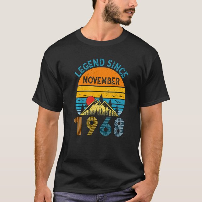 Legend Since November 1968 54th Birthday 54 Years  T-Shirt (Front)
