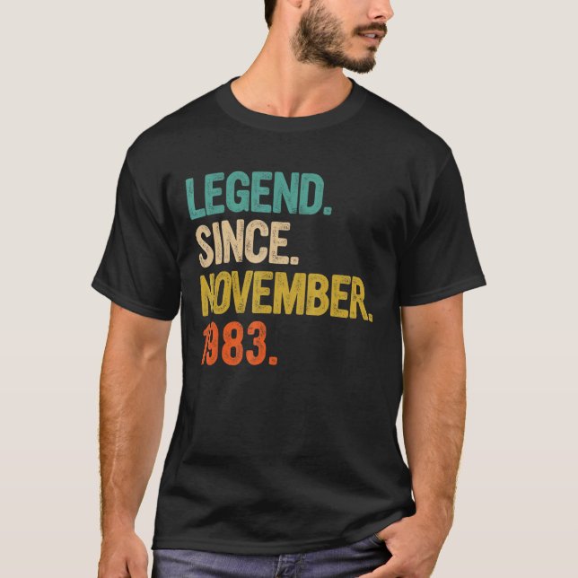 Legend Since November 1983 39 Years Old  39th Birt T-Shirt (Front)