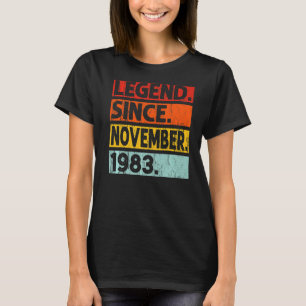 Legend Since November 1983 39th Birthday Vintage Y T-Shirt
