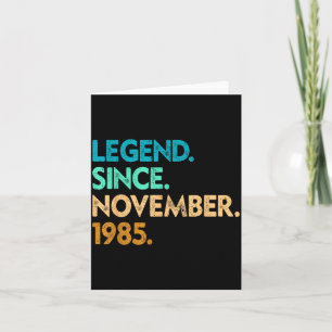 Legend Since November 1985 Apparel  Card