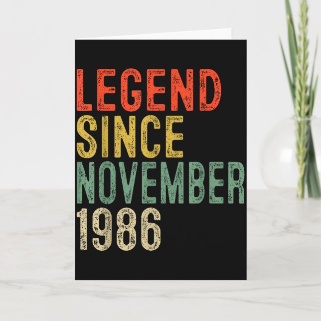 Legend Since November 1986 &#; th Birthday &#;  Ye Card (Front)