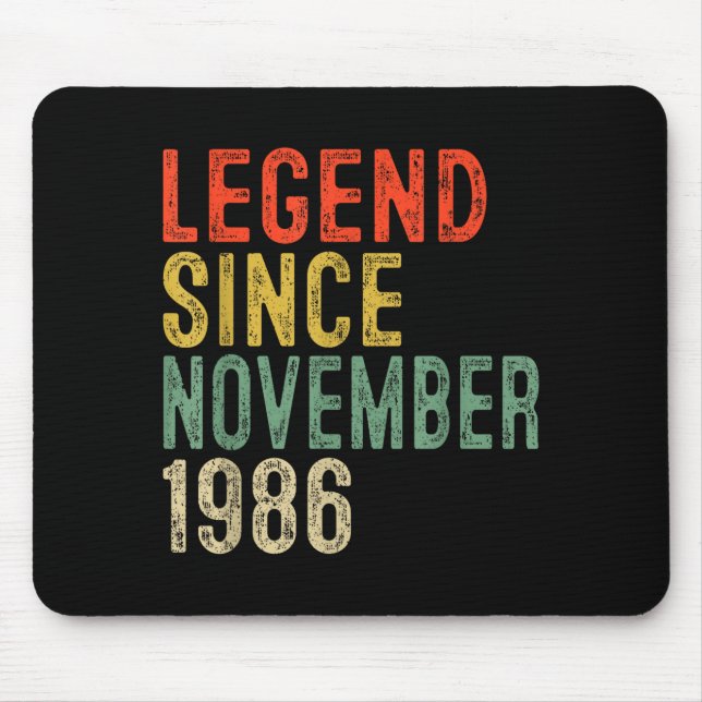 Legend Since November 1986 &#; th Birthday &#;  Ye Mouse Mat (Front)