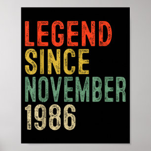 Legend Since November 1986 &#; th Birthday &#; Ye Poster