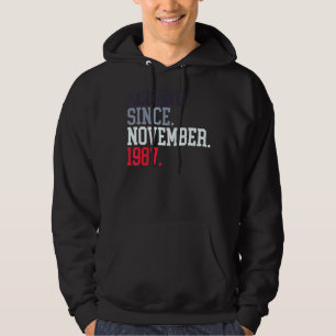 Legend Since November 1987 For Men Women November Hoodie