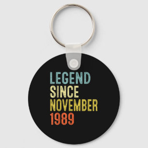 Legend Since November 1989 36th Birthday 36 Year O Key Ring