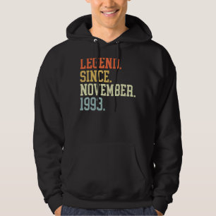 Legend Since November 1993 For Men Women November Hoodie