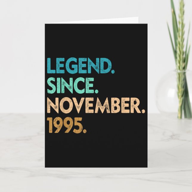 Legend Since November 1995 Apparel  Card (Front)