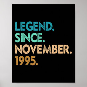 Legend Since November 1995 Apparel  Poster