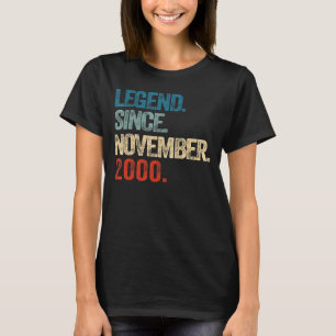Legend Since November 2000 22 Year Old 22nd Birthd T-Shirt