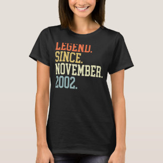 Legend Since November 2002 For Men Women November  T-Shirt