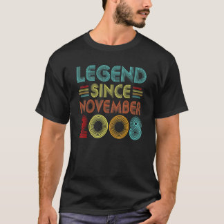 Legend Since November 2008 14th Birthday Retro 14 T-Shirt