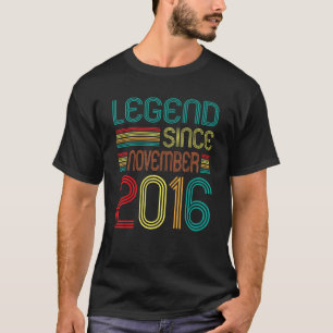 Legend Since November 2016 Retro 6 Years Old 6th B T-Shirt