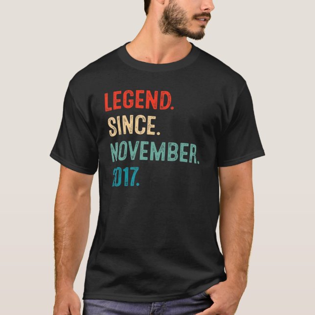Legend Since November 2017 5th Birthday  5 Years O T-Shirt (Front)