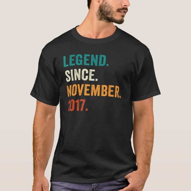 Legend Since November 2017 5th Birthday  5 Years O T-Shirt (Front)
