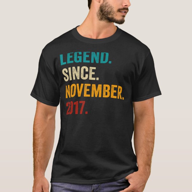 Legend Since November 2017 5th Birthday  5 Years O T-Shirt (Front)