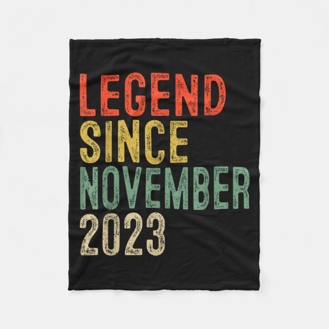 Legend Since November 2023 2nd Birthday 2 Year Old Fleece Blanket (Front)
