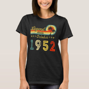 Legend Since October 1952 70 Years Old 70th Birthd T-Shirt
