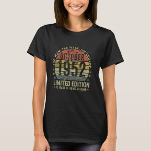Legend Since October 1952 Vintage 72nd Birthday Ma T-Shirt